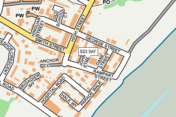 SS3 9AY map - OS OpenMap – Local (Ordnance Survey)