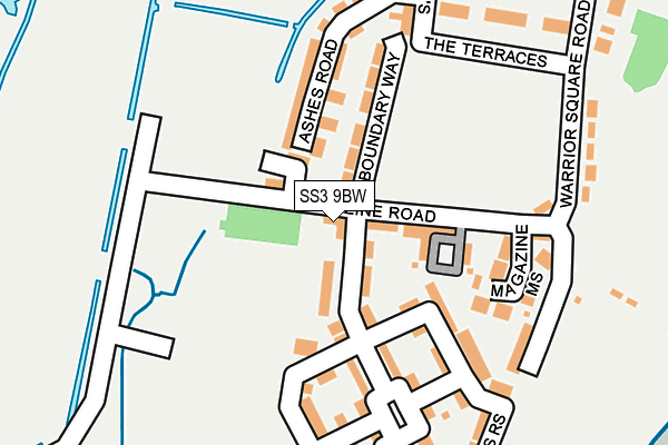 SS3 9BW map - OS OpenMap – Local (Ordnance Survey)