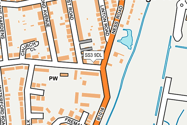 SS3 9DL map - OS OpenMap – Local (Ordnance Survey)