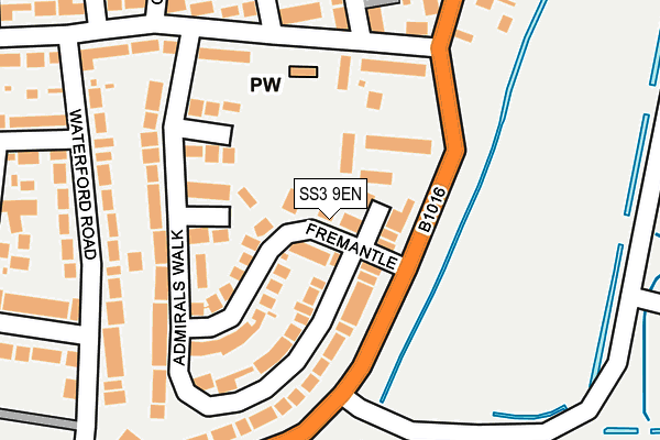 SS3 9EN map - OS OpenMap – Local (Ordnance Survey)