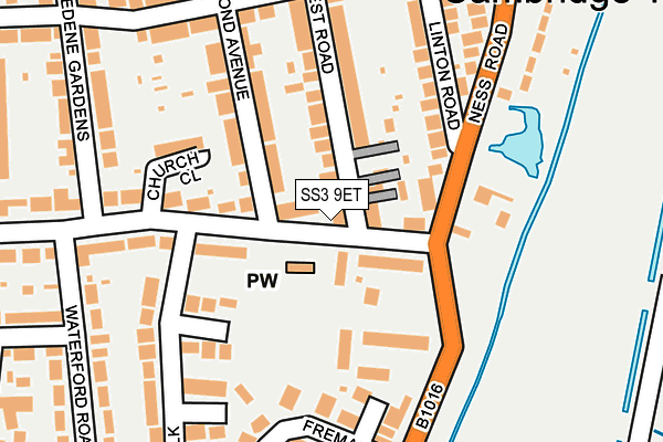 SS3 9ET map - OS OpenMap – Local (Ordnance Survey)