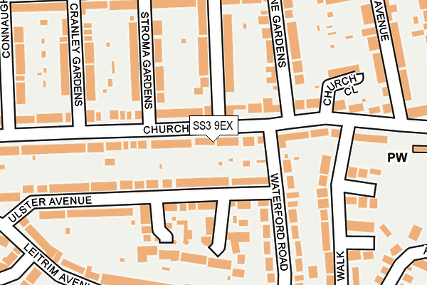 SS3 9EX map - OS OpenMap – Local (Ordnance Survey)