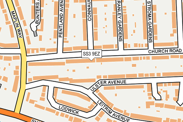 SS3 9EZ map - OS OpenMap – Local (Ordnance Survey)