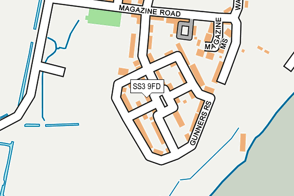 SS3 9FD map - OS OpenMap – Local (Ordnance Survey)