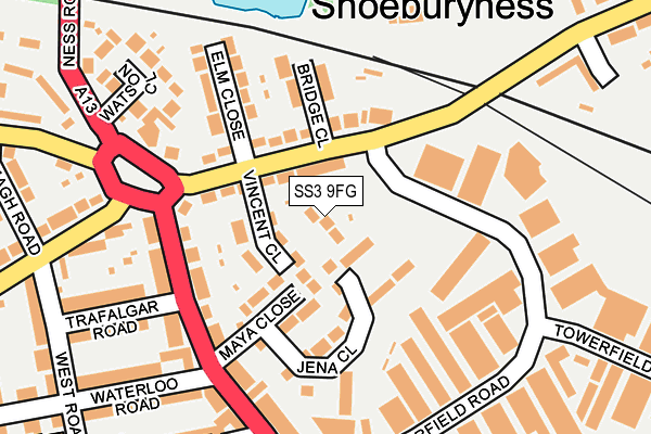 SS3 9FG map - OS OpenMap – Local (Ordnance Survey)