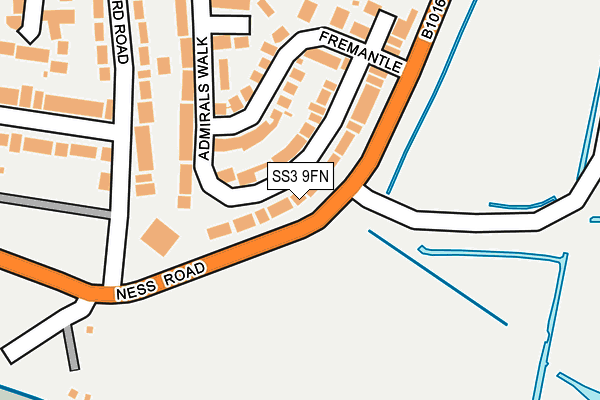 SS3 9FN map - OS OpenMap – Local (Ordnance Survey)