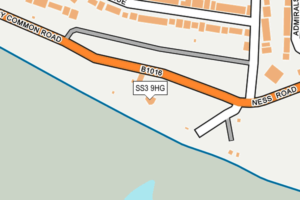 SS3 9HG map - OS OpenMap – Local (Ordnance Survey)