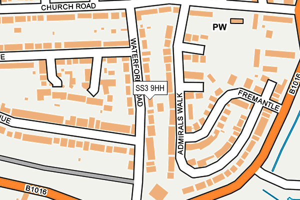 SS3 9HH map - OS OpenMap – Local (Ordnance Survey)