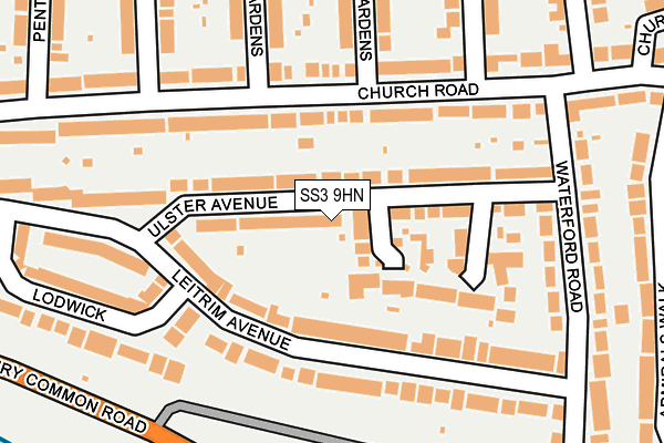 SS3 9HN map - OS OpenMap – Local (Ordnance Survey)