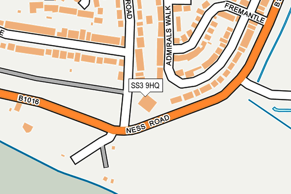 SS3 9HQ map - OS OpenMap – Local (Ordnance Survey)