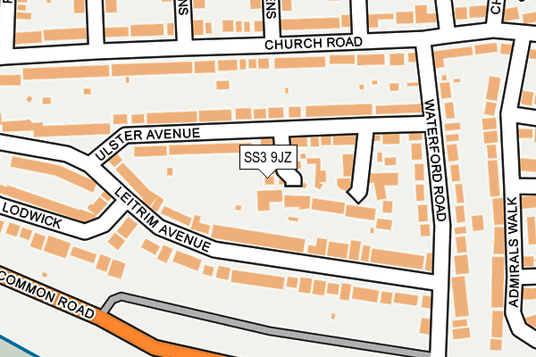 SS3 9JZ map - OS OpenMap – Local (Ordnance Survey)