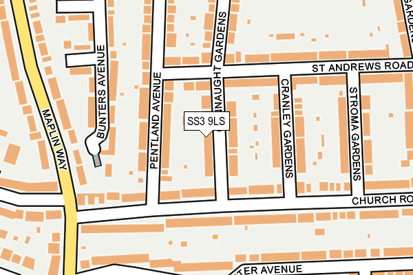 SS3 9LS map - OS OpenMap – Local (Ordnance Survey)