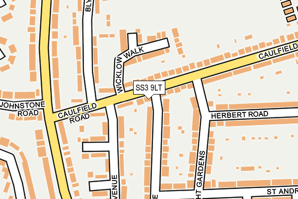 SS3 9LT map - OS OpenMap – Local (Ordnance Survey)