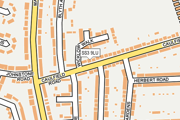 SS3 9LU map - OS OpenMap – Local (Ordnance Survey)