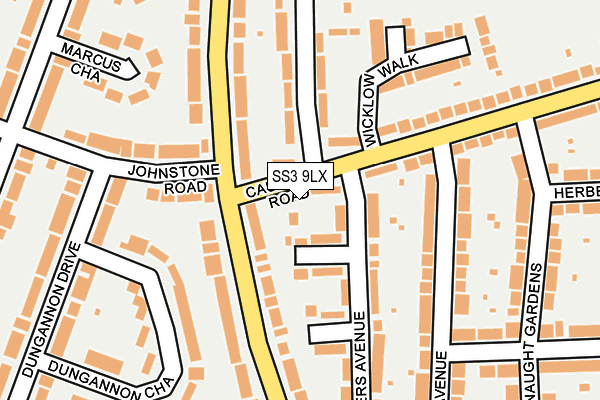 SS3 9LX map - OS OpenMap – Local (Ordnance Survey)