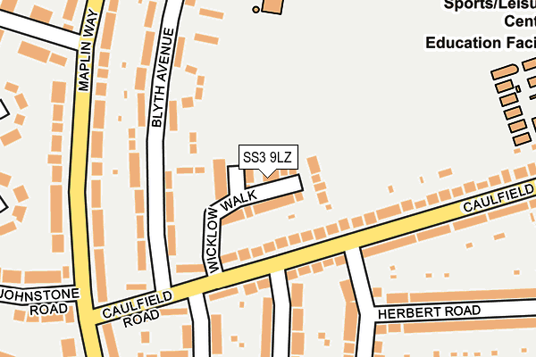 SS3 9LZ map - OS OpenMap – Local (Ordnance Survey)