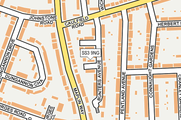 SS3 9NG map - OS OpenMap – Local (Ordnance Survey)
