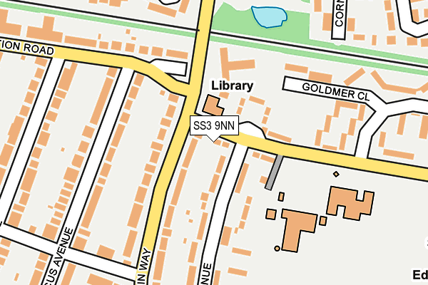 SS3 9NN map - OS OpenMap – Local (Ordnance Survey)