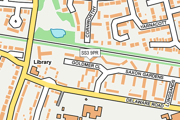 SS3 9PR map - OS OpenMap – Local (Ordnance Survey)