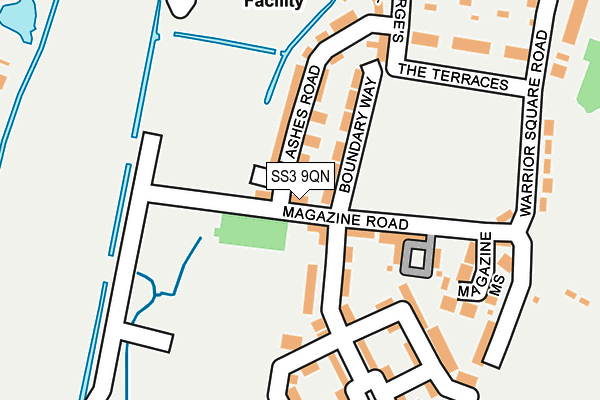 SS3 9QN map - OS OpenMap – Local (Ordnance Survey)