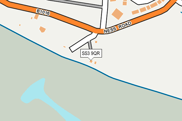 SS3 9QR map - OS OpenMap – Local (Ordnance Survey)
