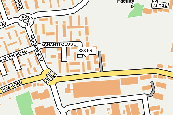 SS3 9RL map - OS OpenMap – Local (Ordnance Survey)