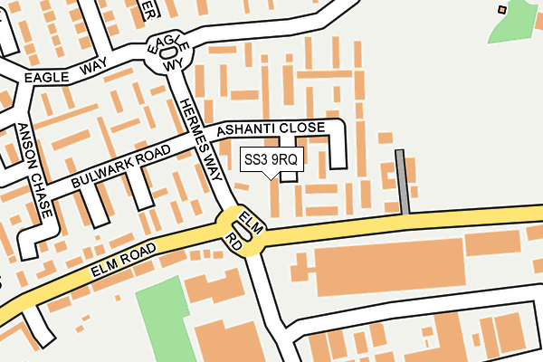 SS3 9RQ map - OS OpenMap – Local (Ordnance Survey)