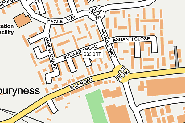 SS3 9RT map - OS OpenMap – Local (Ordnance Survey)