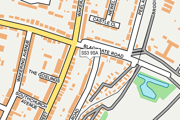 SS3 9SA map - OS OpenMap – Local (Ordnance Survey)