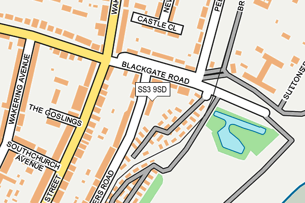 SS3 9SD map - OS OpenMap – Local (Ordnance Survey)