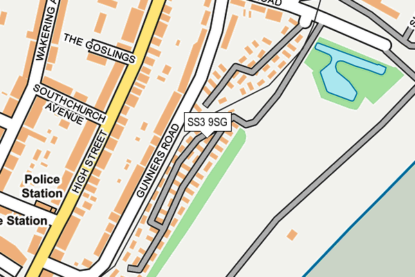 SS3 9SG map - OS OpenMap – Local (Ordnance Survey)