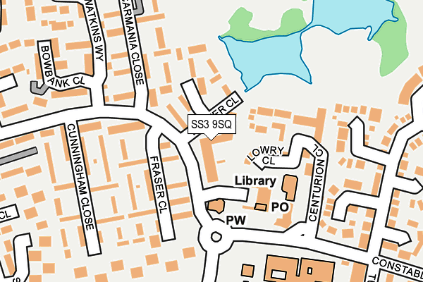 SS3 9SQ map - OS OpenMap – Local (Ordnance Survey)
