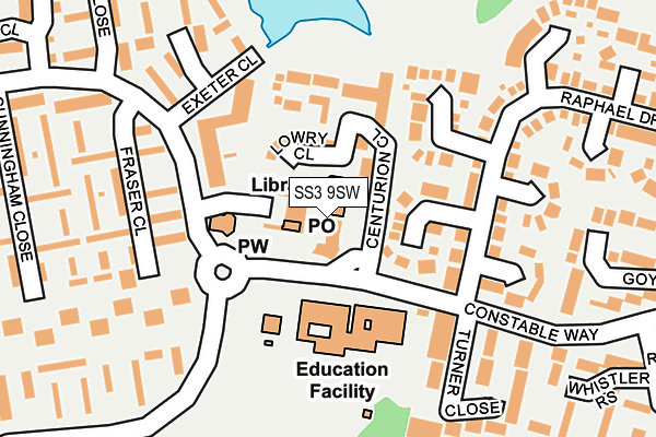 SS3 9SW map - OS OpenMap – Local (Ordnance Survey)