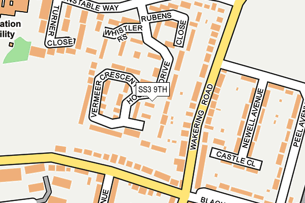 SS3 9TH map - OS OpenMap – Local (Ordnance Survey)