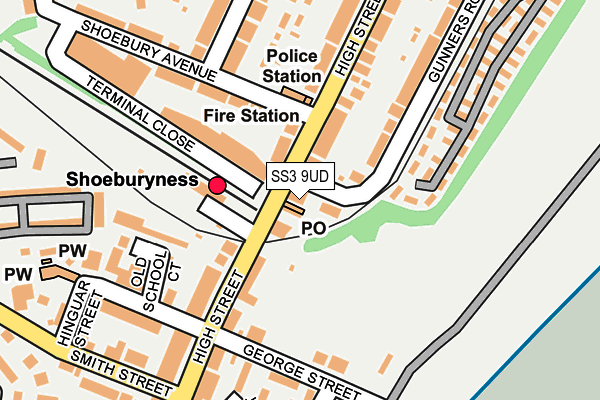 SS3 9UD map - OS OpenMap – Local (Ordnance Survey)