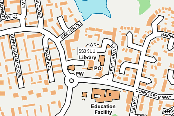 SS3 9UU map - OS OpenMap – Local (Ordnance Survey)