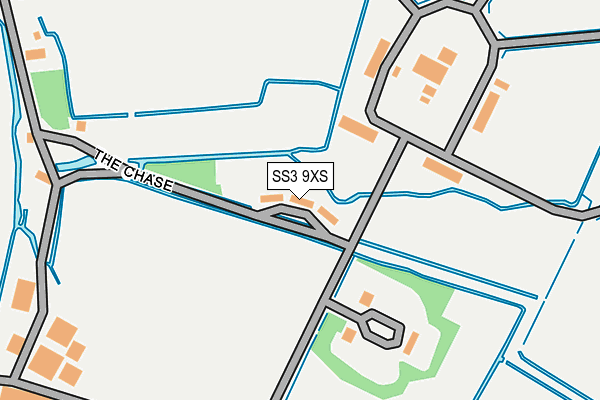 SS3 9XS map - OS OpenMap – Local (Ordnance Survey)