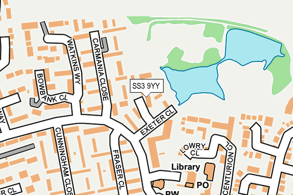 SS3 9YY map - OS OpenMap – Local (Ordnance Survey)