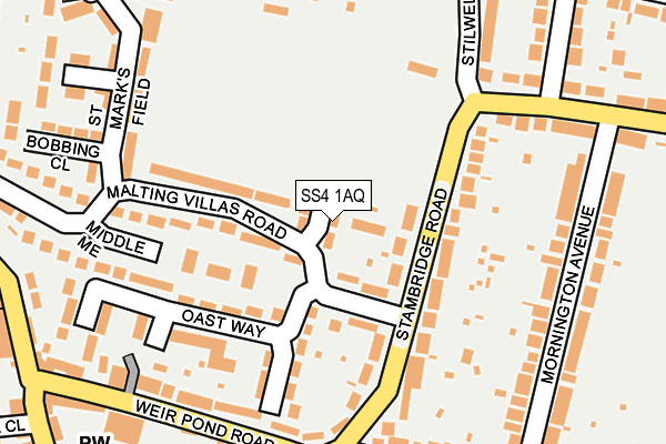 SS4 1AQ map - OS OpenMap – Local (Ordnance Survey)