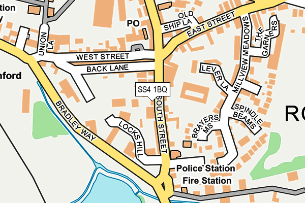 SS4 1BQ map - OS OpenMap – Local (Ordnance Survey)