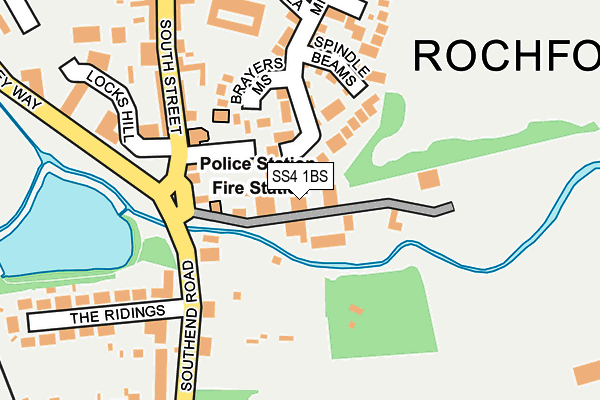 SS4 1BS map - OS OpenMap – Local (Ordnance Survey)