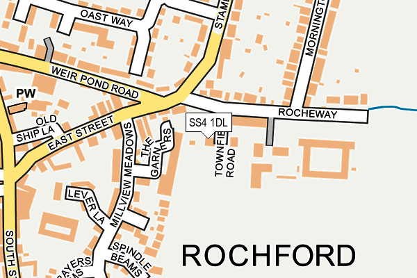 SS4 1DL map - OS OpenMap – Local (Ordnance Survey)