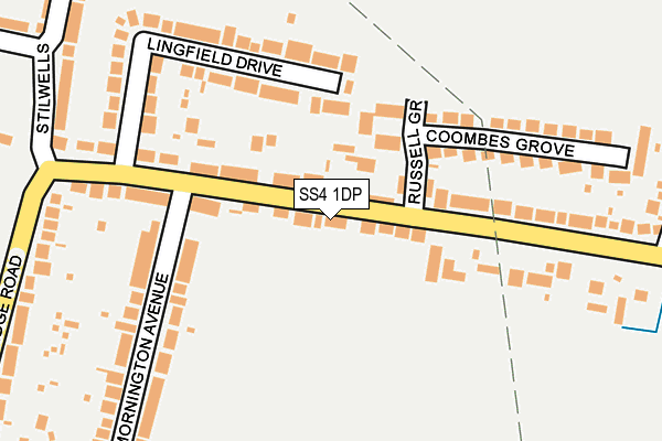 SS4 1DP map - OS OpenMap – Local (Ordnance Survey)