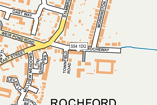 SS4 1DQ map - OS OpenMap – Local (Ordnance Survey)