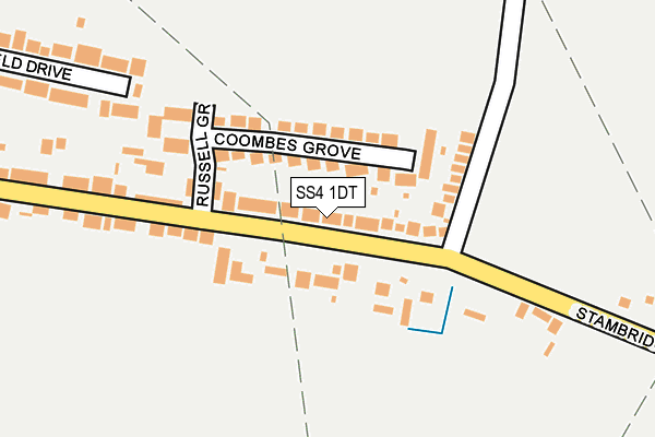 SS4 1DT map - OS OpenMap – Local (Ordnance Survey)