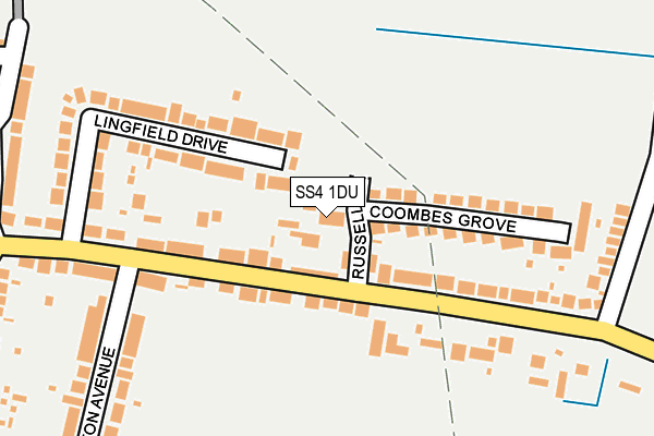 SS4 1DU map - OS OpenMap – Local (Ordnance Survey)