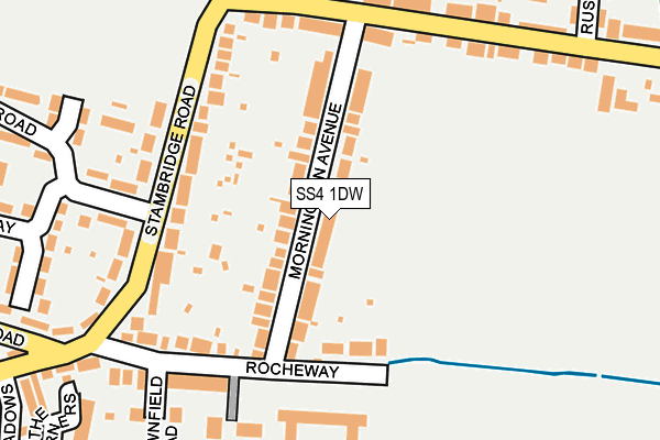SS4 1DW map - OS OpenMap – Local (Ordnance Survey)