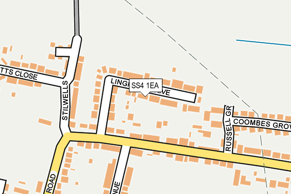 SS4 1EA map - OS OpenMap – Local (Ordnance Survey)