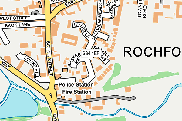 SS4 1EF map - OS OpenMap – Local (Ordnance Survey)