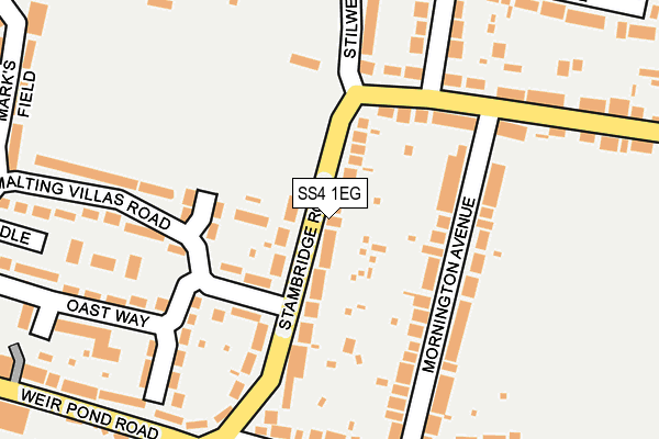 SS4 1EG map - OS OpenMap – Local (Ordnance Survey)